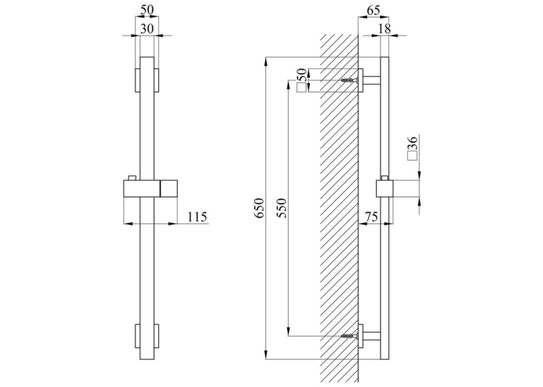 Душова стійка Kroner KRP Edelstahl Kubus CV034875