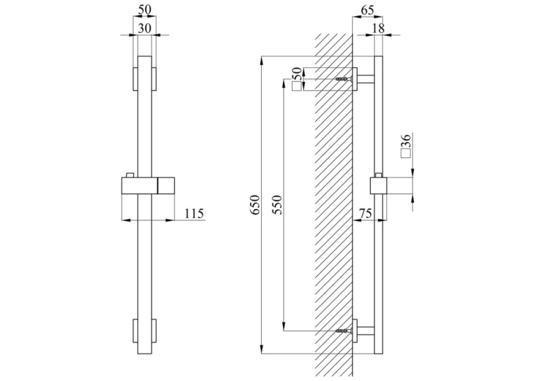 Душова стійка Kroner KRP Edelstahl Kubus CV034875