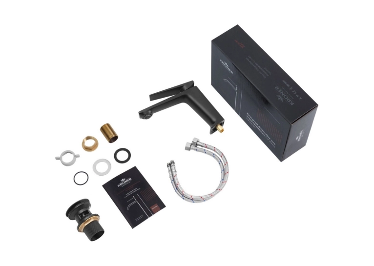 Смеситель для раковины Kroner KRP Ersel SCH0111BV Черный CV035470