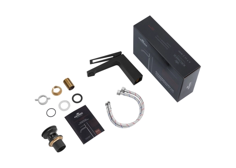 Смеситель для раковины Kroner KRP Ersel C0110BV Черный CV035473
