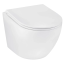 Унітаз підвісний Kroner Harz WHI493736 RIMLESS безобідковий з сидінням Slim Duroplast / Soft-close / Quick relase KH493736WHIR