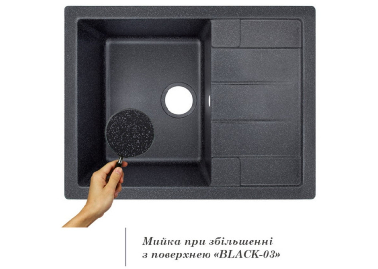 Кухонная мойка Lidz 650x500/200 BLA-03 (LIDZBLA03650500200)