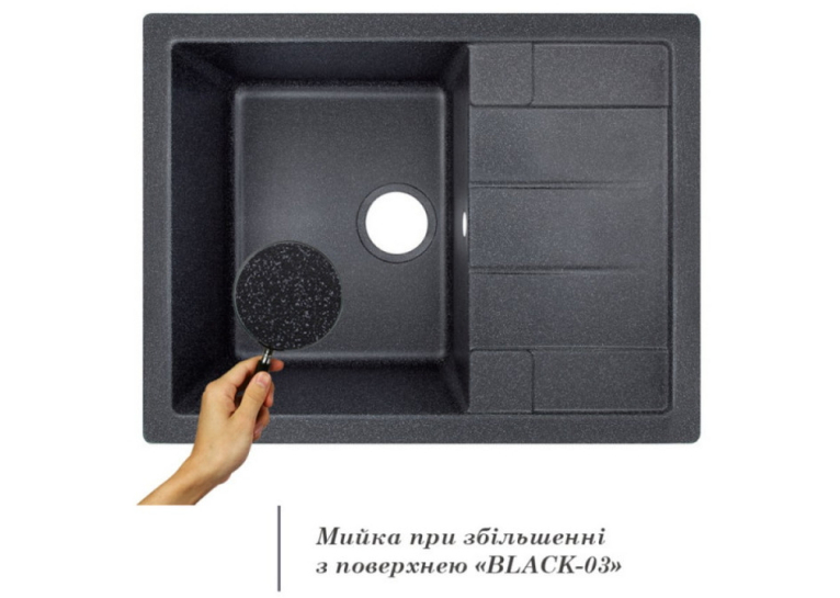 Кухонна мийка Lidz 650x500/200 BLA-03 (LIDZBLA03650500200)