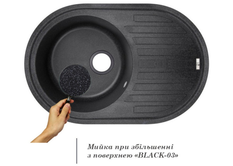 Кухонна мийка Lidz 780x500/200 BLA-03 (LIDZBLA03780500200)