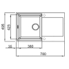 Кухонная мойка Lidz 790x495/230 BLA-03 (LIDZBLA03790495230)