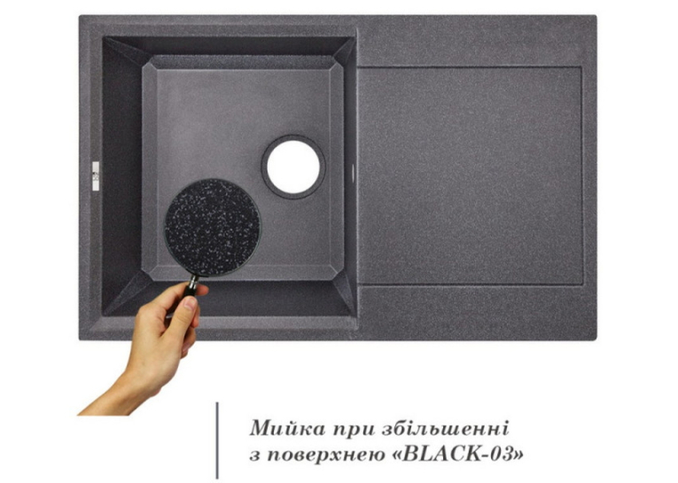 Кухонная мойка Lidz 790x495/230 BLA-03 (LIDZBLA03790495230)