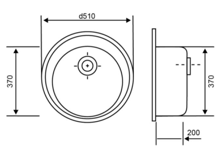 Кухонна мийка Lidz D510/200 COL-06 (LIDZCOL06D510200)