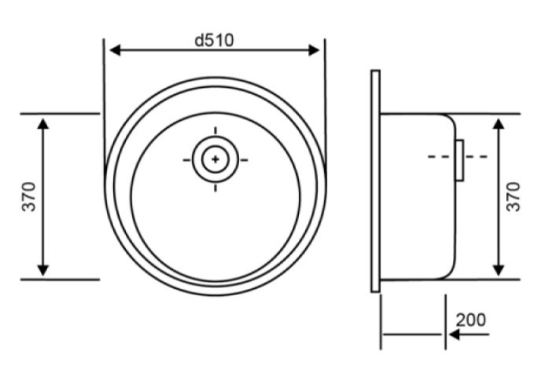 Кухонная мойка Lidz D510/200 MAR-07 (LIDZMAR07D510200)