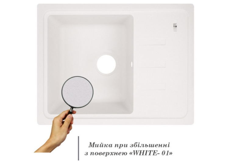 Кухонная мойка Lidz 620x435/200 WHI-01 (LIDZWHI01620435200)
