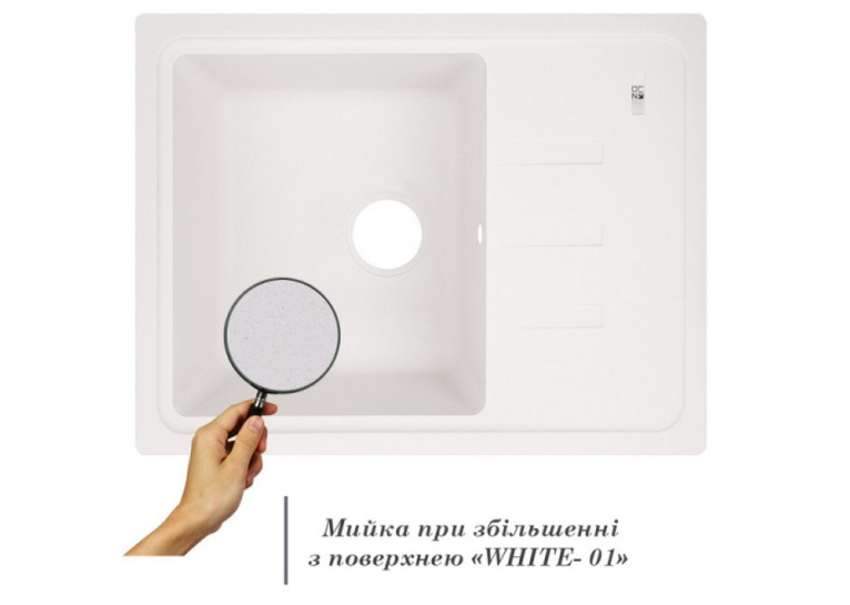 Кухонная мойка Lidz 620x435/200 WHI-01 (LIDZWHI01620435200)