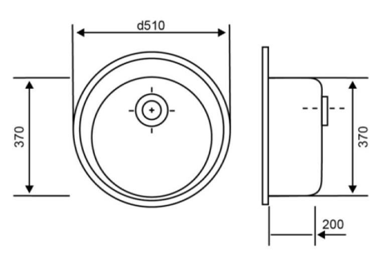 Кухонная мойка Lidz D510/200 WHI-01 (LIDZWHI01D510200)