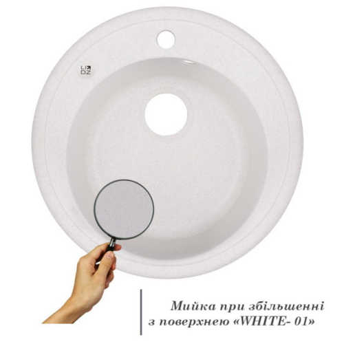 Кухонна мийка Lidz D510/200 WHI-01 (LIDZWHI01D510200)
