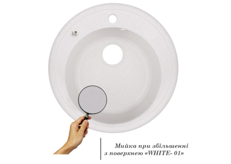 Кухонна мийка Lidz D510/200 WHI-01 (LIDZWHI01D510200)