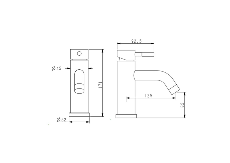 Смеситель для раковины Lidz Aria 0011F (k35) LDARI0011FBLA46092