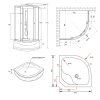  Душовий бокс Lidz Tani SB90x90.SAT.HIGH.FR скло Frost LTSB9090SATHIGHFR