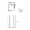  Душова кабіна Lidz Wawel SC80x80.SAT.LOW.FR, скло Frost 4 мм без піддону LWASC8080SATLOWFR2