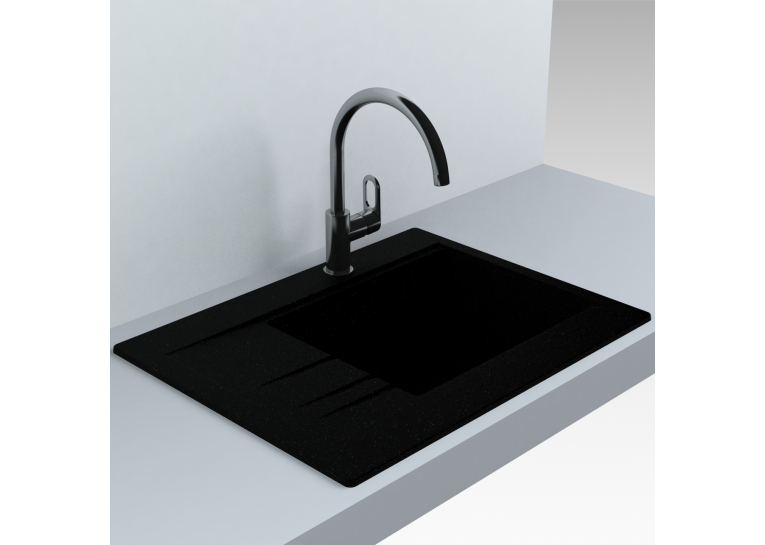  Кухонна мийка Miraggio Bodrum 650 Чорна