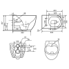  Унітаз з функцією біде Mixxus Premium ELLIPSE-1301-R MP6659