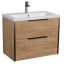 Тумба Мойдодир Line Craft 60 з умивальником Cosmo 60 дуб крафт 00-0008539