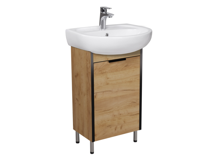 Тумба Мойдодир Dakota Craft 50 з умивальником Solo 50 дуб крафт 00-0008565