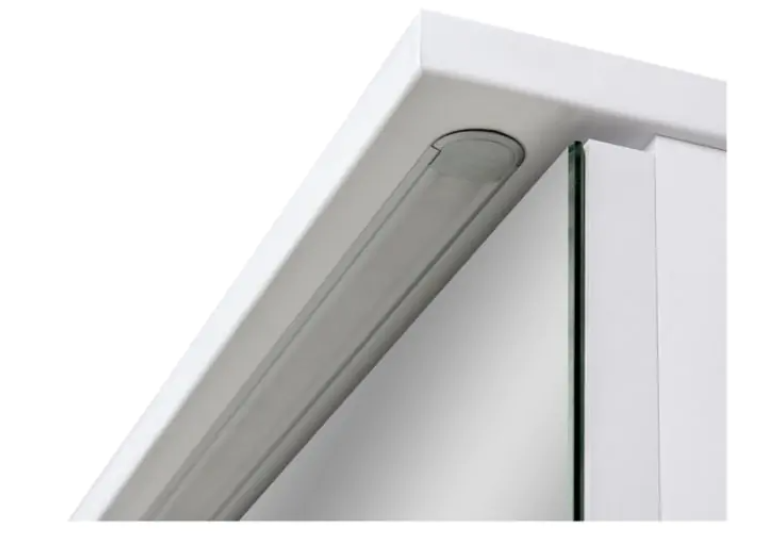 Дзеркальна шафа ПІК Базис 80 LED із дзеркалом на фасадах 80 White SH-0580-Вl