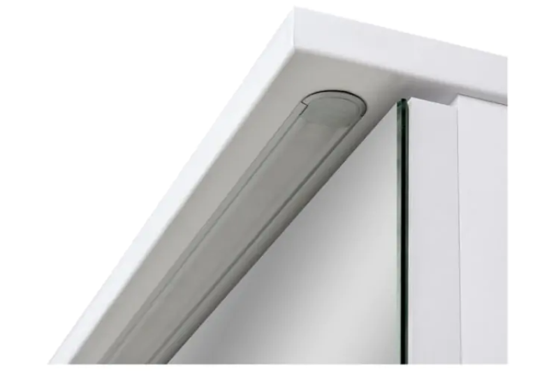 Дзеркальна шафа ПІК Базис 80 LED із дзеркалом на фасадах 80 White SH-0580-Вl