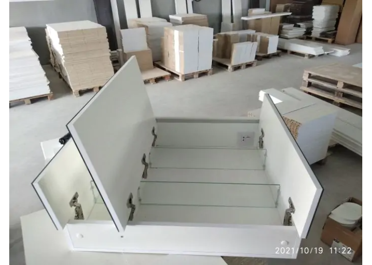 Дзеркальна шафа ПІК Базис 80 LED із дзеркалом на фасадах 80 White SH-0580-Вl