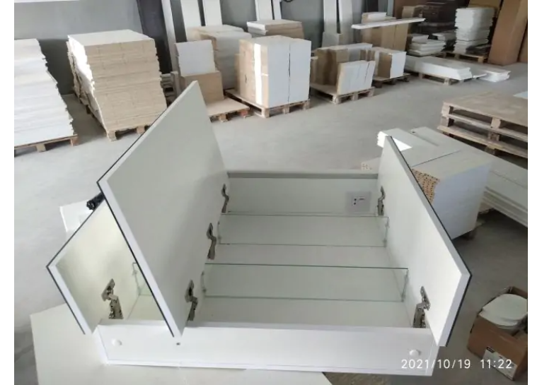 Дзеркальна шафа ПІК Базис 80 LED із дзеркалом на фасадах 80 White SH-0580-Вl