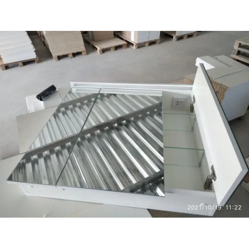 Дзеркальна шафа ПІК Базис 80 LED із дзеркалом на фасадах 80 White SH-0580-Вl
