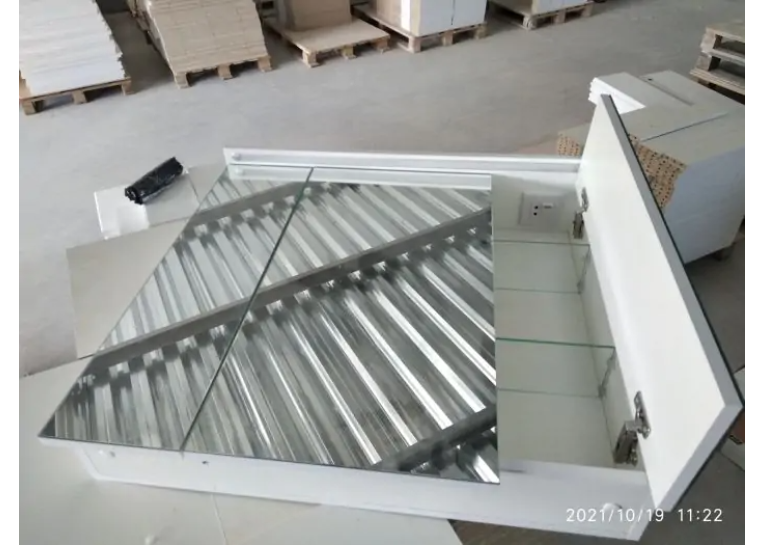 Дзеркальна шафа ПІК Базис 80 LED із дзеркалом на фасадах 80 White SH-0580-Вl