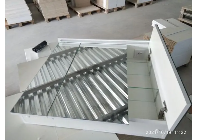 Дзеркальна шафа ПІК Базис 80 LED із дзеркалом на фасадах 80 White SH-0580-Вl