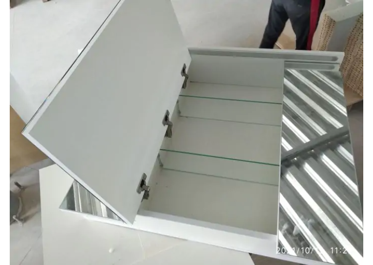 Дзеркальна шафа ПІК Базис 80 LED із дзеркалом на фасадах 80 White SH-0580-Вl
