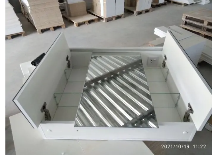 Дзеркальна шафа ПІК Базис 80 LED із дзеркалом на фасадах 80 White SH-0580-Вl