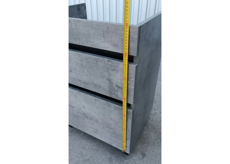 Тумба ПІК Мінімал з умивальником КОМО 80 см, T-308019- Mgr + UM-8019 (Grey)