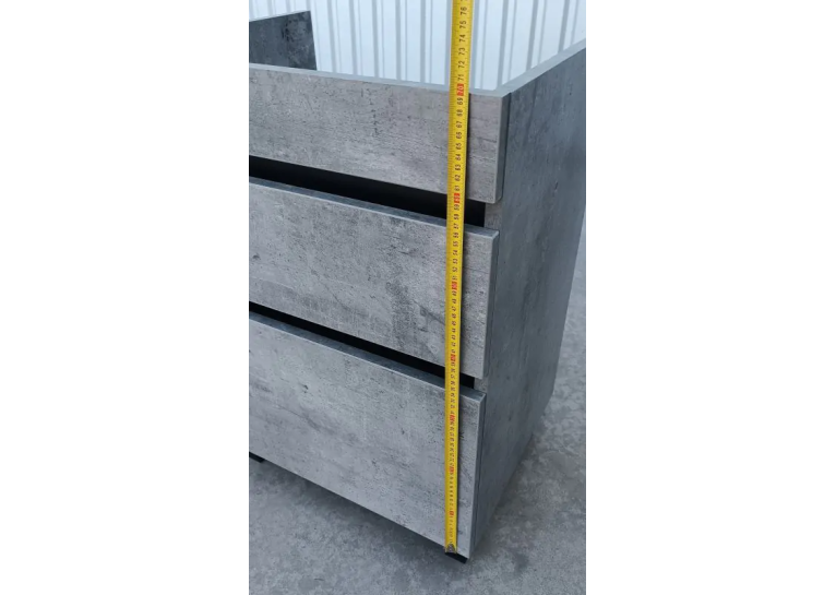 Тумба ПІК Мінімал с умывальником КОМО 80 см, T-308019- Mgr + UM-8019 (Grey)