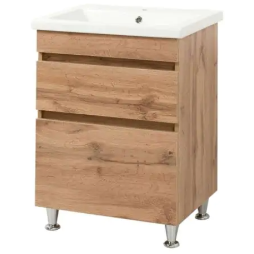 Тумба ПІК Мінімал з умивальником КОМО  50 см, T 305019 Mw + UM-5019 (Wood)