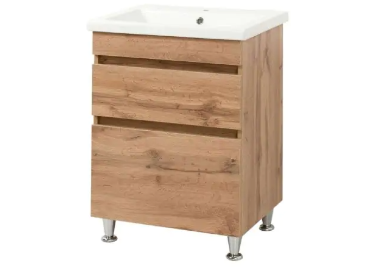 Тумба ПІК Мінімал з умивальником КОМО  50 см, T 305019 Mw + UM-5019 (Wood)
