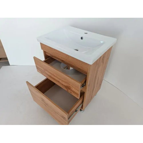 Тумба ПІК Мінімал с умывальником КОМО  50 см, T 305019 Mw + UM-5019 (Wood)