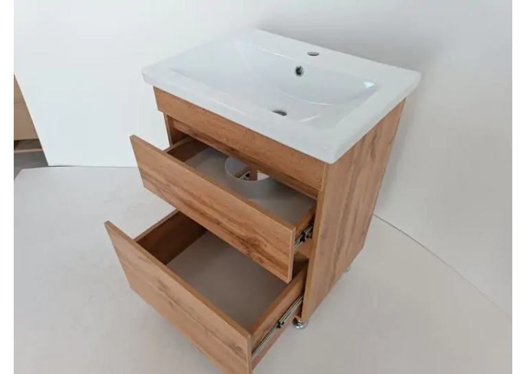 Тумба ПІК Мінімал с умывальником КОМО  50 см, T 305019 Mw + UM-5019 (Wood)