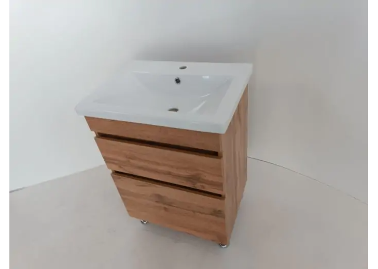 Тумба ПІК Мінімал з умивальником КОМО  50 см, T 305019 Mw + UM-5019 (Wood)