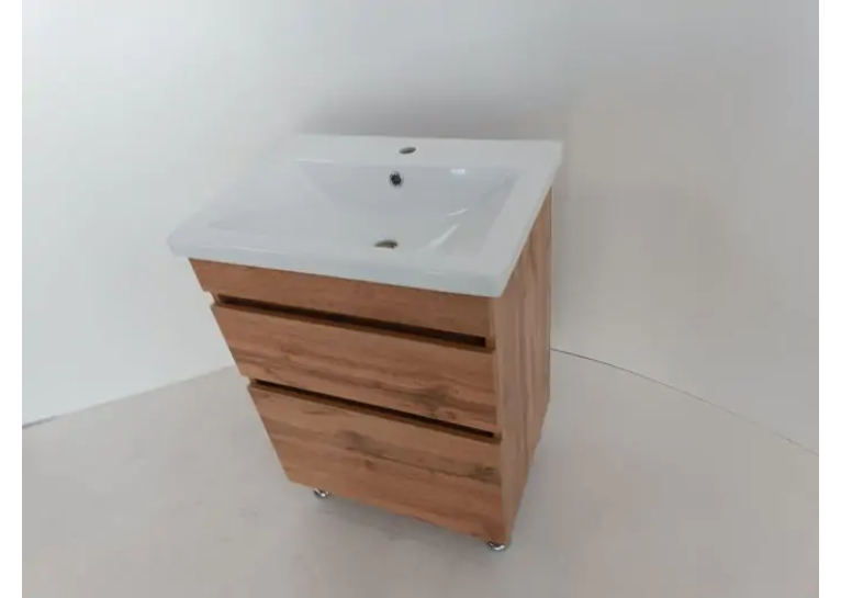 Тумба ПІК Мінімал с умывальником КОМО  50 см, T 305019 Mw + UM-5019 (Wood)