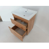 Тумба ПІК Мінімал з умивальником КОМО 60 см, T 306019-Mw + UM-6019 (Wood)