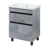 Тумба ПІК Мінімал з умивальником КОМО 60 см, T 306019 Mgr + UM-6019 (Grey)