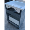 Тумба ПІК Мінімал з умивальником КОМО 60 см, T 306019 Mgr + UM-6019 (Grey)