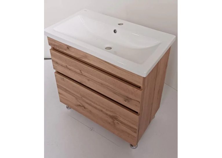Тумба ПІК Мінімал с умывальником КОМО 70 см, T 307019 Mw + UM-7019 (Wood)