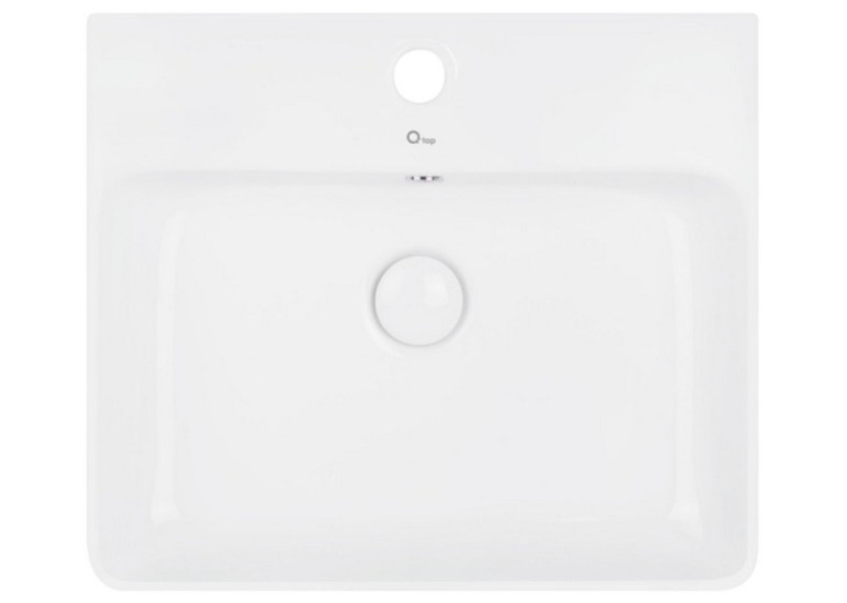  Підвісна раковина Qtap Nando WHI 404/F008 з донним клапаном