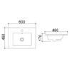 Раковина Qtap Albatross WHI 4530-600/F008 с донным клапаном