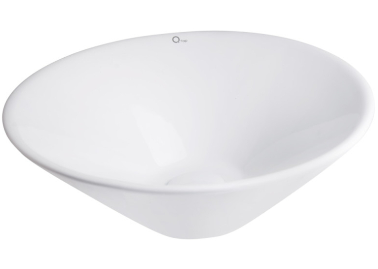  Раковина Qtap Amazon WHI 4037/F008 з донним клапаном