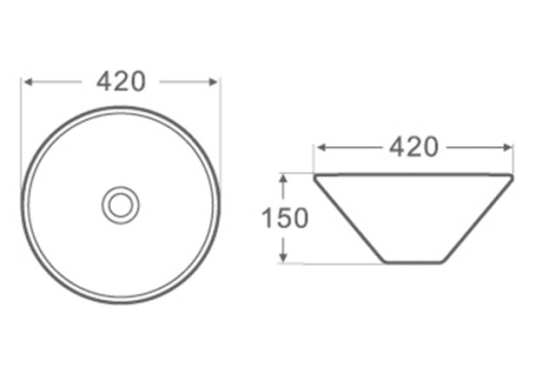 Раковина Qtap Amazon WHI 4037/F008 с донным клапаном
