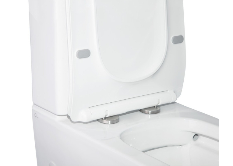 Унитаз-компакт Qtap Crow WHI 2170P безободковый с сидением дюропласт soft-close
